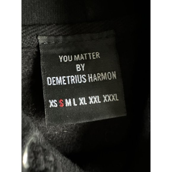 Demetrius Harmon You Matter Sweatshirt Hoodie Unisex SMALL Breast‎ Cancer Black - Picture 4 of 12